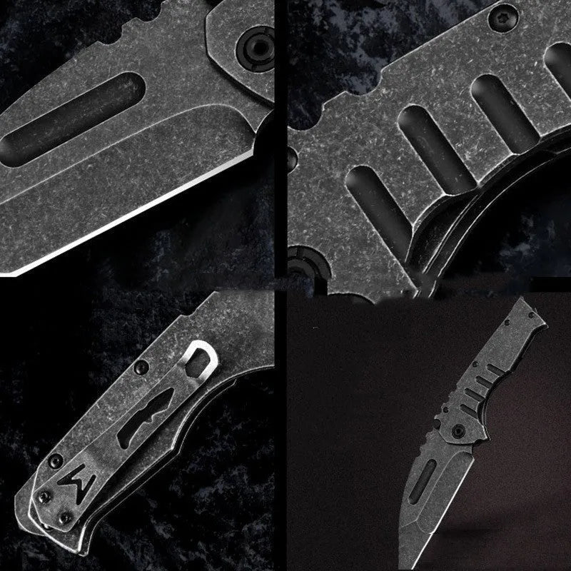 Outdoor folding knife with D2 steel blade, 9 cm blade length, 22 cm overall length, 907 style, folded