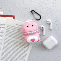 Silicone headphone case for Apple AirPods 1st/2nd gen, cartoon animal design, green colour
