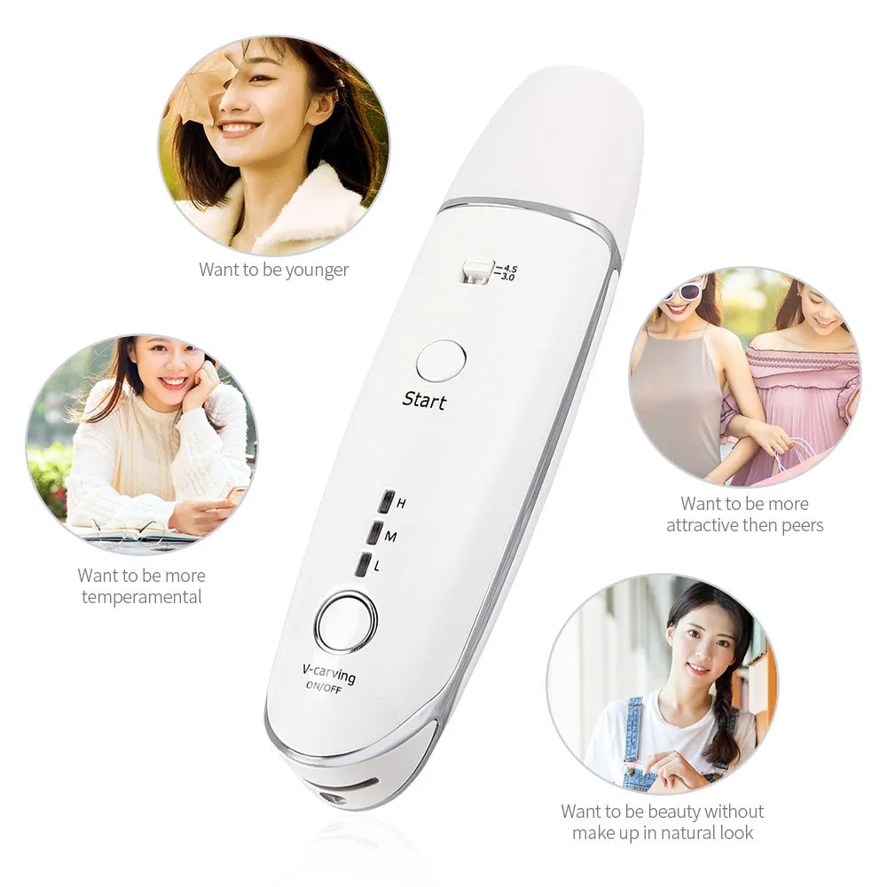 Wrinkle Removal V-Shape Anti-Aging Skin Care Beauty Device in hand for home use