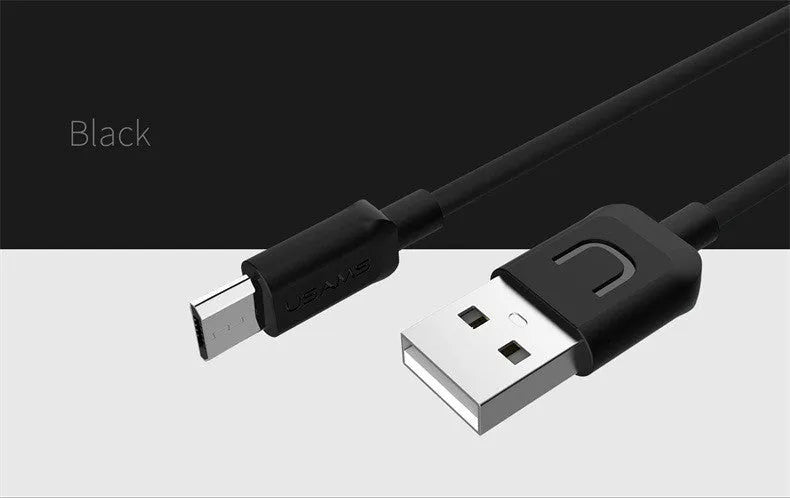 1 metre USB charging cable for Android phones in five colour options