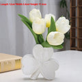 European-style white porcelain ceramic vase in light green, pink, red, or white colour for desktop flowers.
