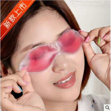 Reusable gel ice eyeshade in green colour for eye protection and cooling relief