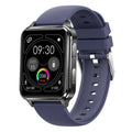 Blue all-weather multi-sport watch with a 1.70-inch screen on a silicone wristband