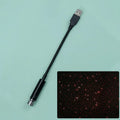 LED car roof star night projector light with purple glow on ceiling