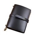 Creative carved cowhide passport cover in genuine leather, front view, with texture detail