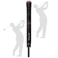 Blue PU golf grip for iron or wood clubs with non-slip surface pattern, midsize option