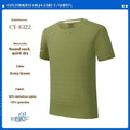 Quick-drying waterproof oil-proof antifouling round neck short sleeve work shirt in straight cut solid colour
