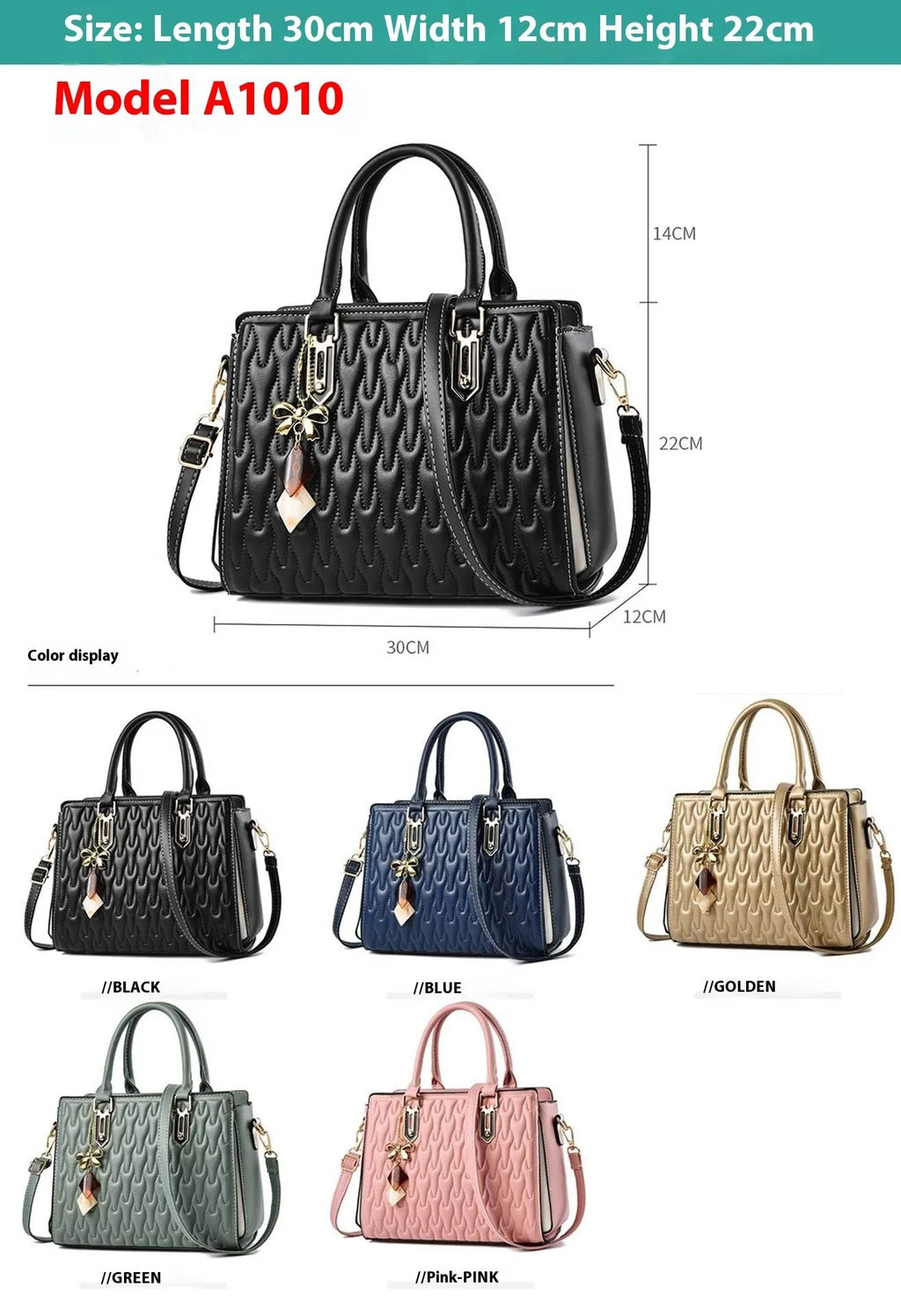 Women's large-capacity shoulder messenger bag with sandwich pocket, available in multiple colours