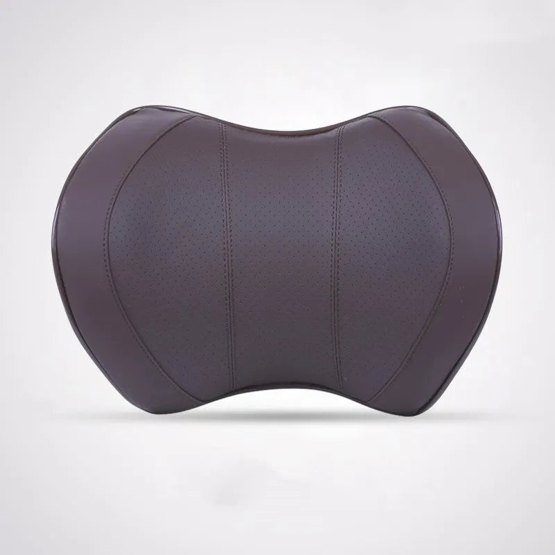 Car headrest with space memory cotton in black and red fabric cover