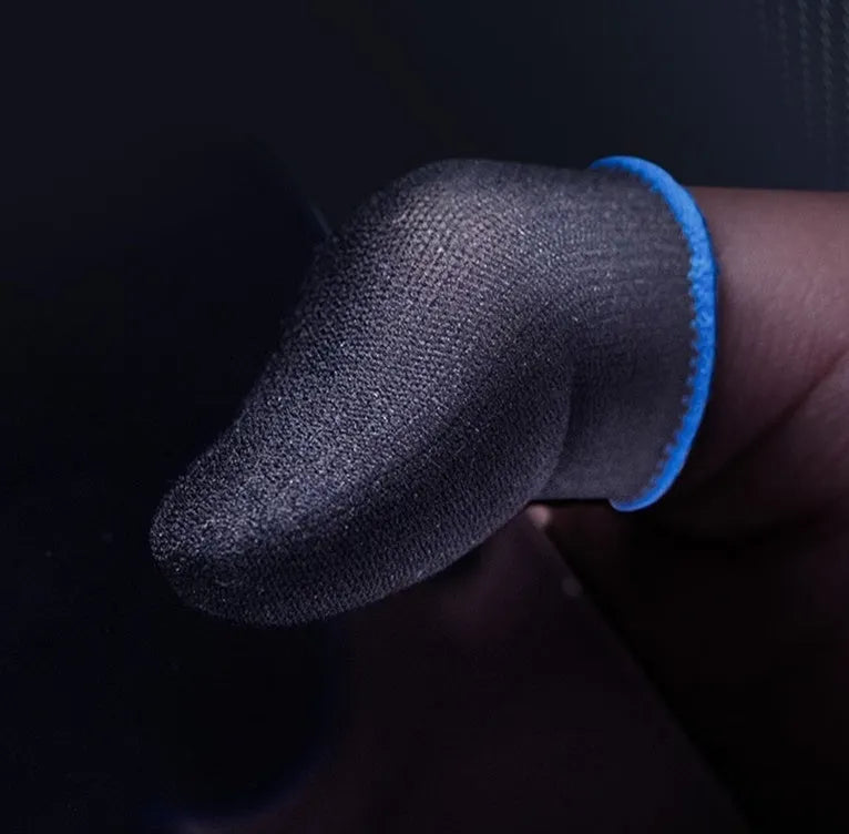 Carbon fiber joystick sleeve for game console in blue with USB interface