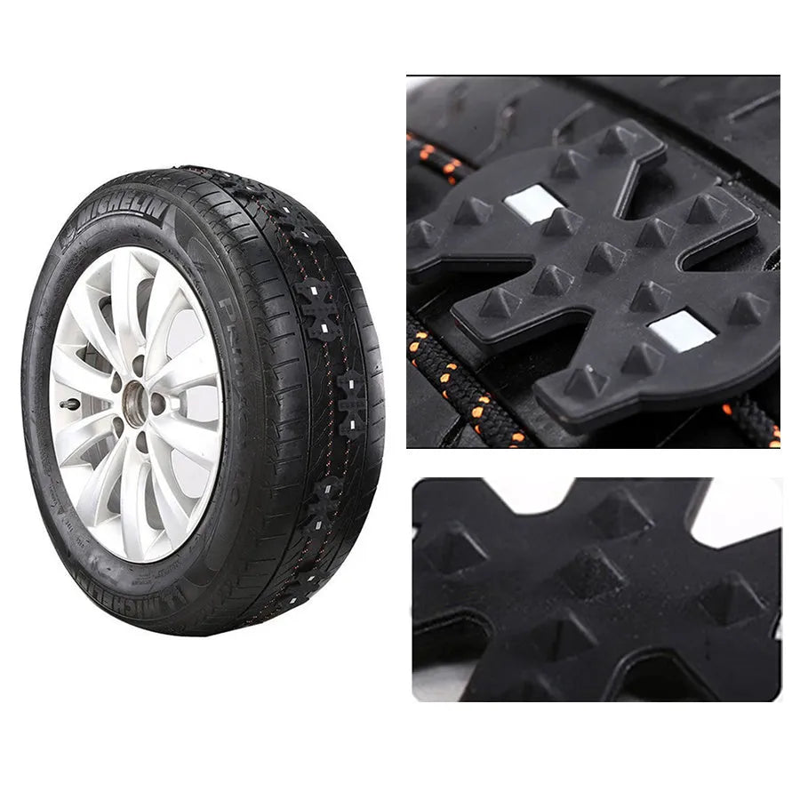 Magic Chain Black Snow Chain set of four emergency snow chains for car tyres 165-285mm
