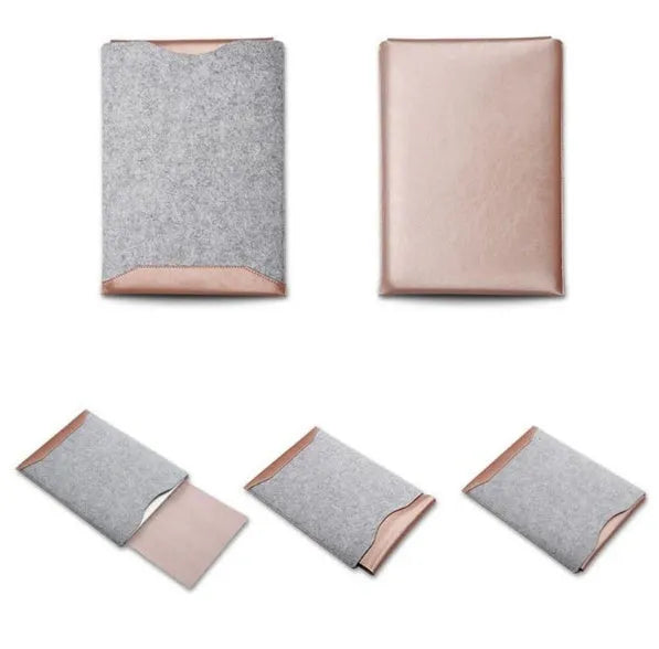 Minimalist laptop sleeve with mousepad in Rose Gold for 13.3 inch MacBook Pro