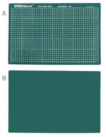 A3 self-healing cutting mat with centimetre grid lines in green, black or grey colour options