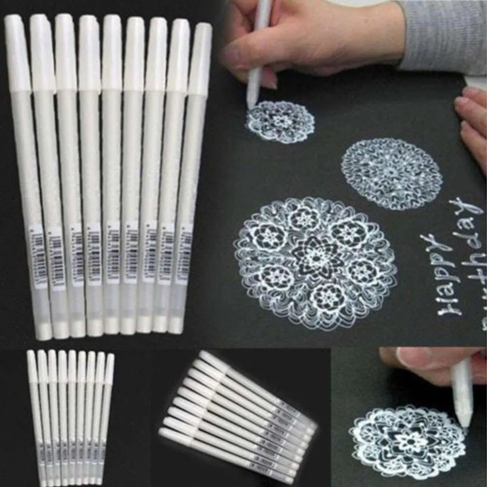 Touchnew highlight pen for card art with 0.8mm tip in golden, silver and white colours
