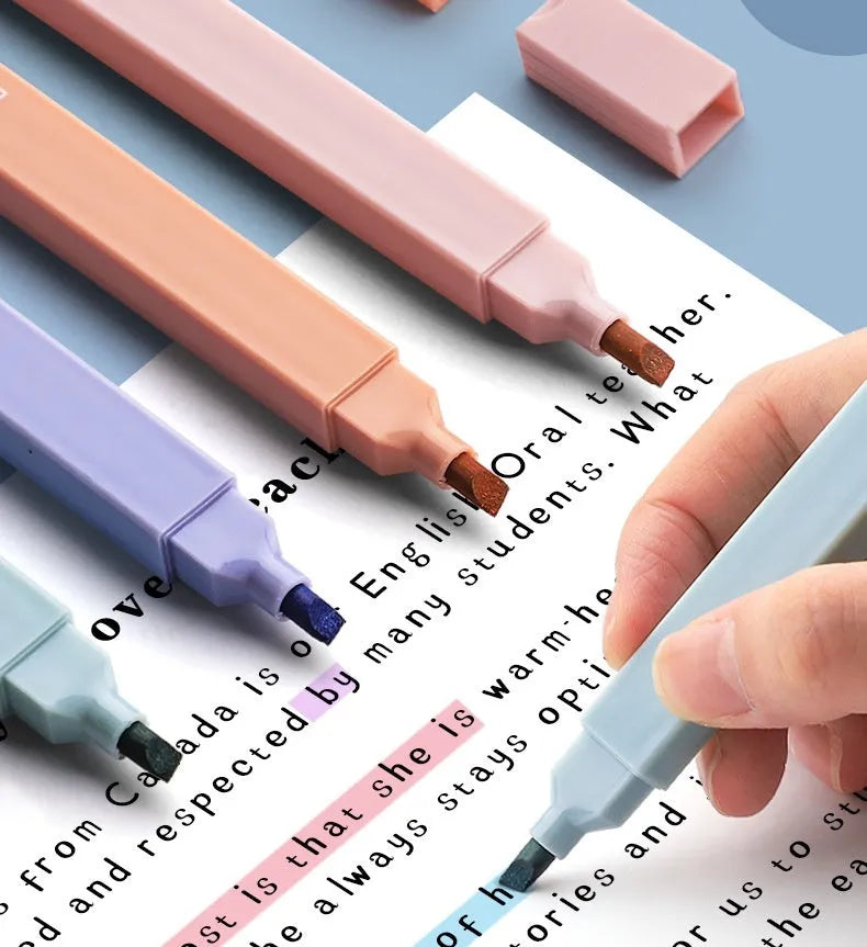 Fluorescent double-headed marking pens in assorted bright colours, pack of 6 or 12