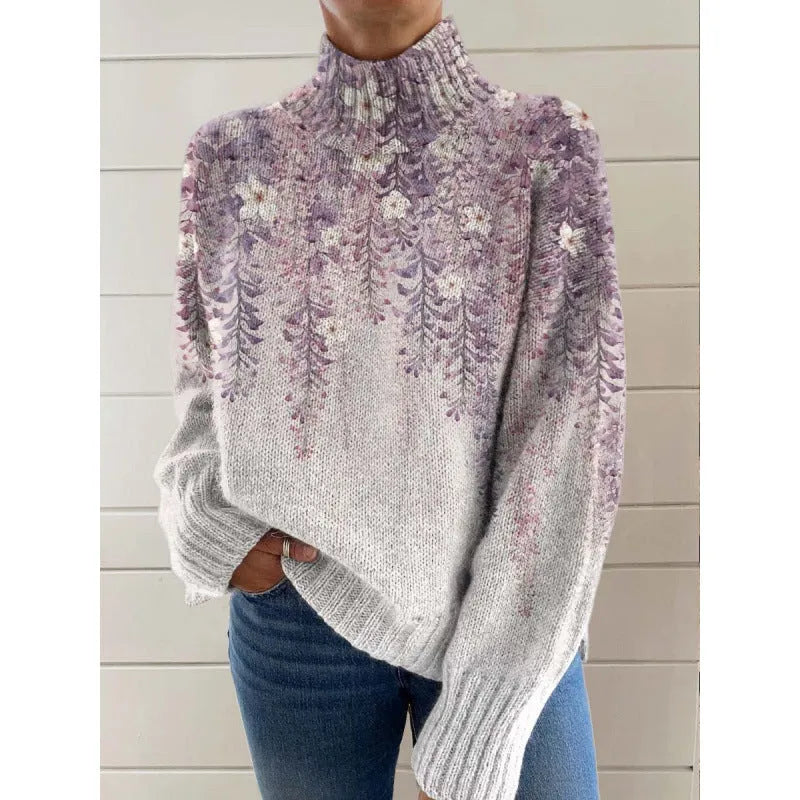 Women's casual polyester top with 3D abstract Christmas pattern in multiple colour options