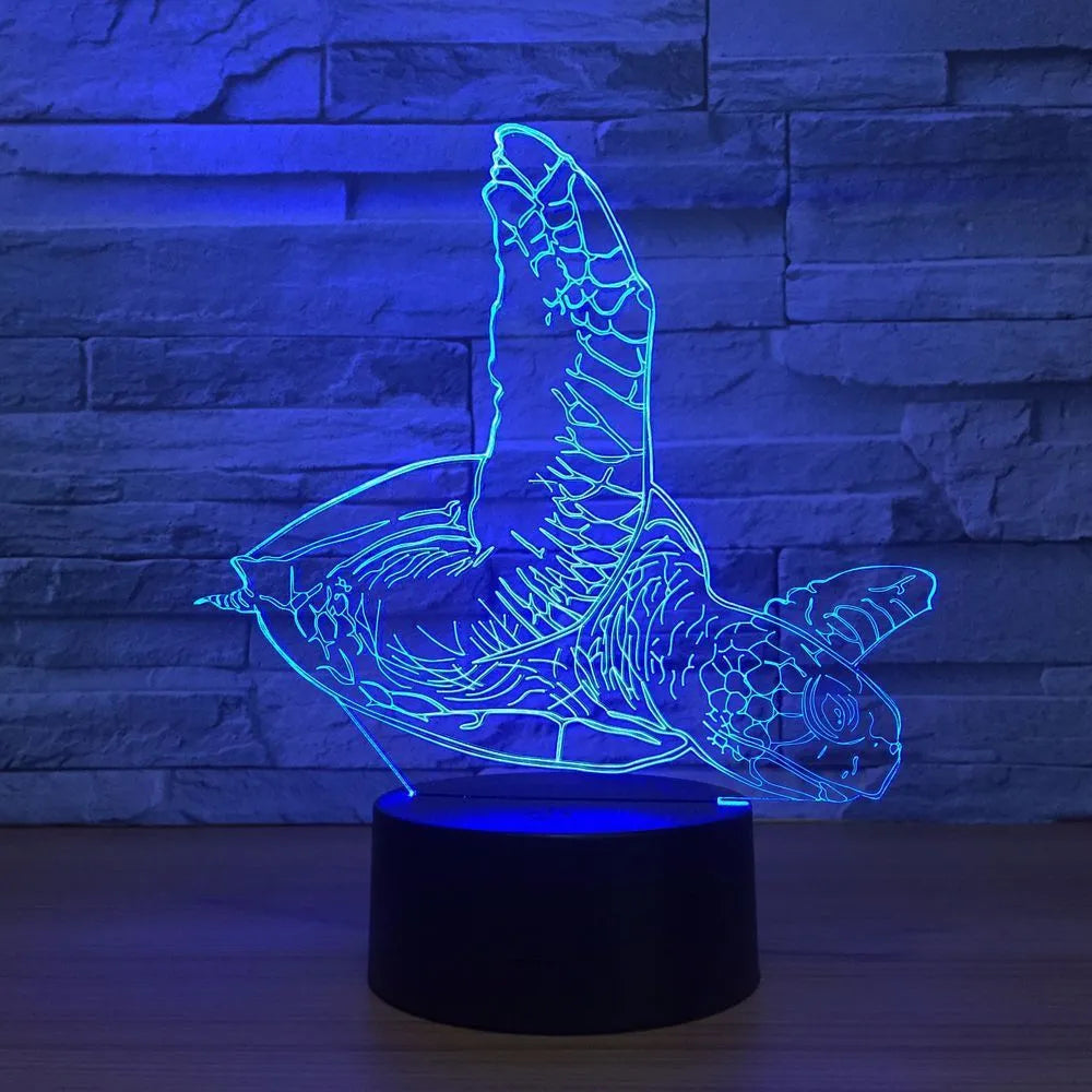 LED touch remote control desk lamp in black with 7 colour change acrylic plate on compact ABS base