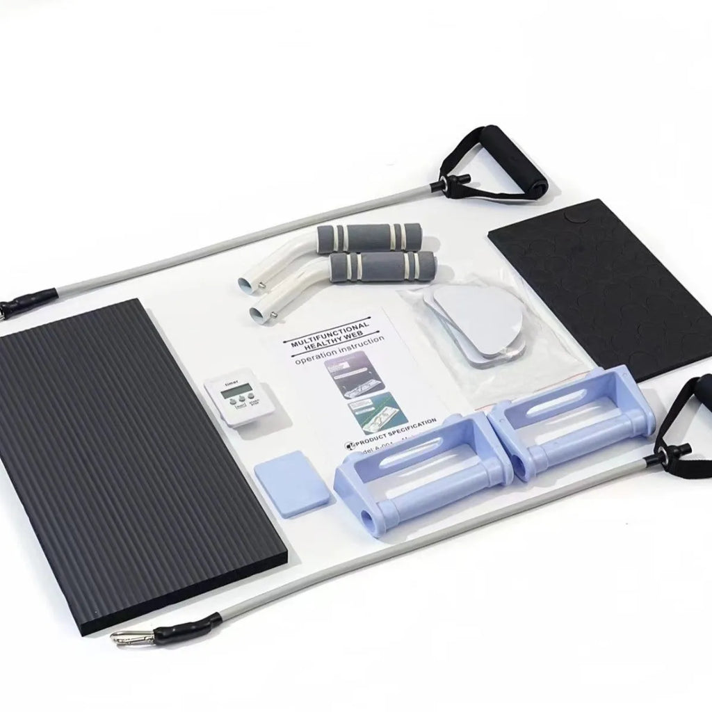 Foldable belly panel fitness board in purple colour for home core training exercises