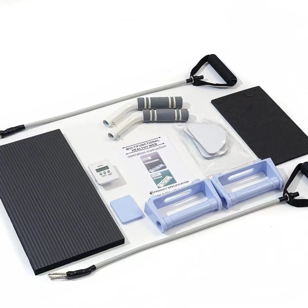 Foldable belly panel fitness board in purple colour for home core training exercises