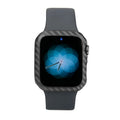 Apple Watch Series 4 leather case with carbon fibre trim for 44mm models in black