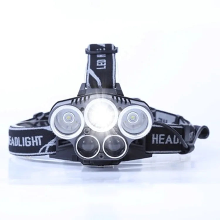 Fixed focus strong light LED headlight for outdoor camping with 300-500 metre range