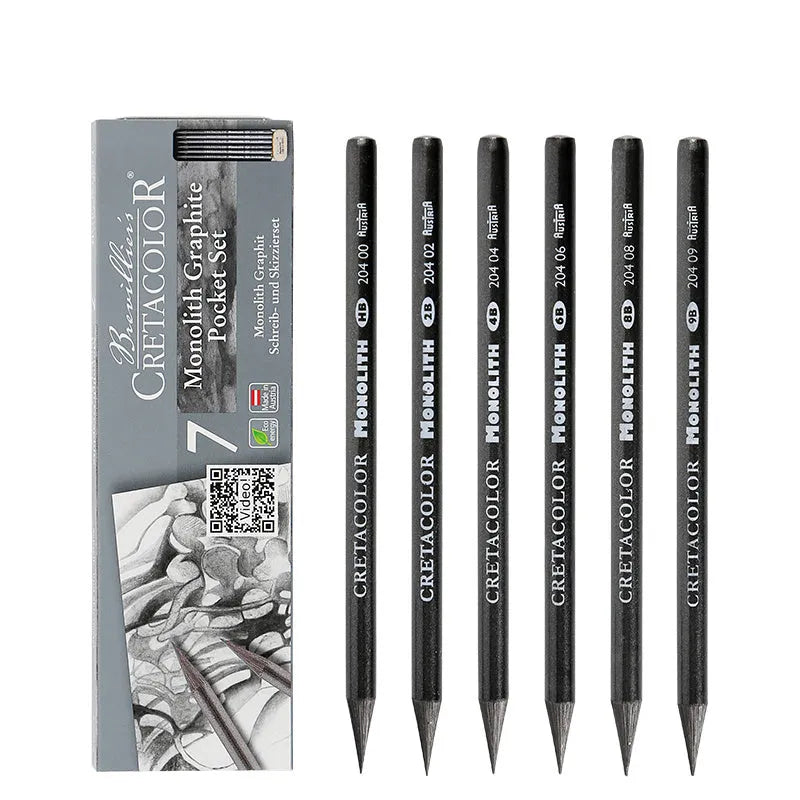 Wood-free graphite sketch pencil showing 146mm length with hardness grade markings