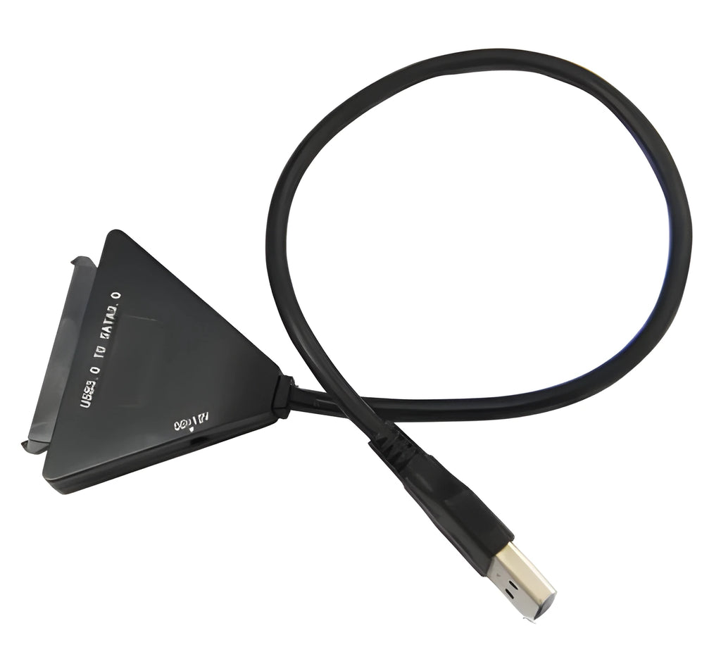 Black USB 3.0 to SATA 7+15 pin adapter cable with power supply line for hard drives
