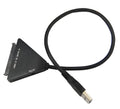 Black USB 3.0 to SATA 7+15 pin adapter cable with power supply line for hard drives