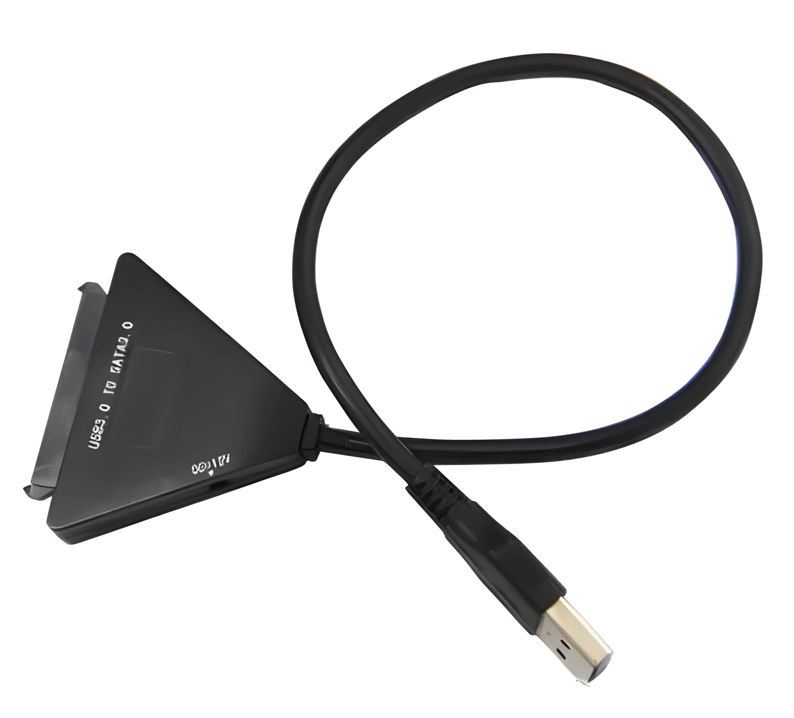 Black USB 3.0 to SATA 7+15 pin adapter cable with power supply line for hard drives