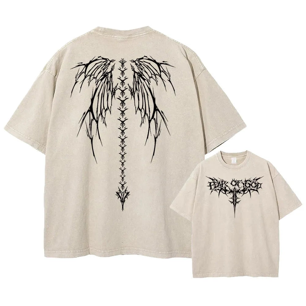 Men's oversized loose fit cotton t-shirt with drop-shoulder sleeves in various colours