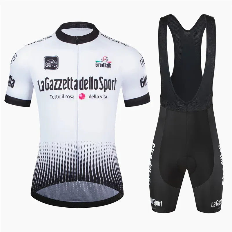 Loop brand short sleeve cycling jersey in a colour pattern, made of quick-dry polyester fabric.