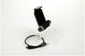 Black PS4 controller phone clip attached to a DualShock 4 with OTG cable for connecting to an Android mobile phone.
