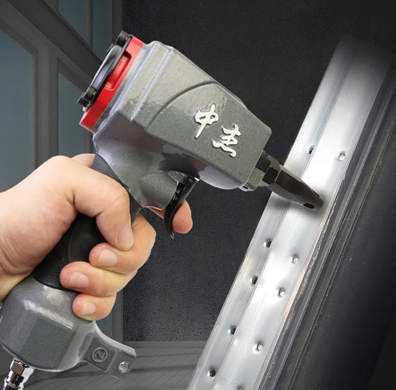 DK30 pneumatic metal sheet and fabric punching gun with air hose connection