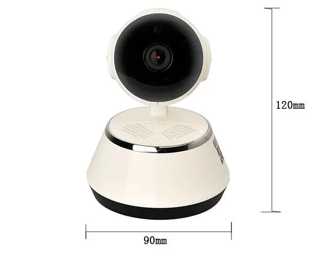Wireless IP camera 720P home security with night vision, two-way intercom, and motion detection