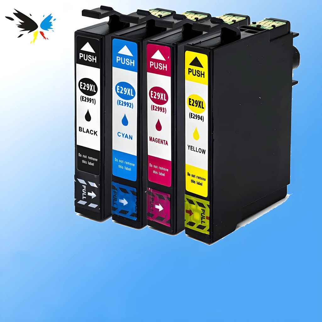 Four-pack of non-original ink cartridges compatible with Epson T2991XL black and colour cartridges for Expression Home XP printers