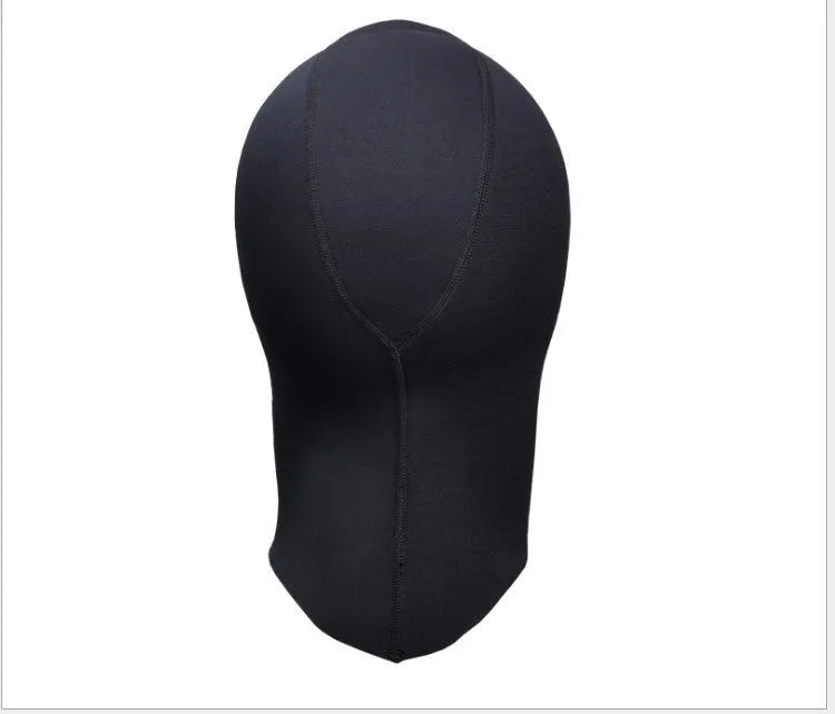 Winter swimming diving hood in neoprene with 3mm headgear and 5mm shoulder, available in multiple sizes