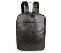 Top layer leather computer backpack in brown, fits 15 inch laptop, 29cm length 38cm height compact business daypack