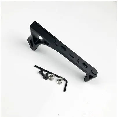 Metal tactical hand stop accessory for Picatinny rail with M-LOK and KEY-MOD mounting options