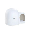 Fully enclosed oversized cat litter box in ABS plastic measuring 67.7cm long, shown in Aurora White colour.