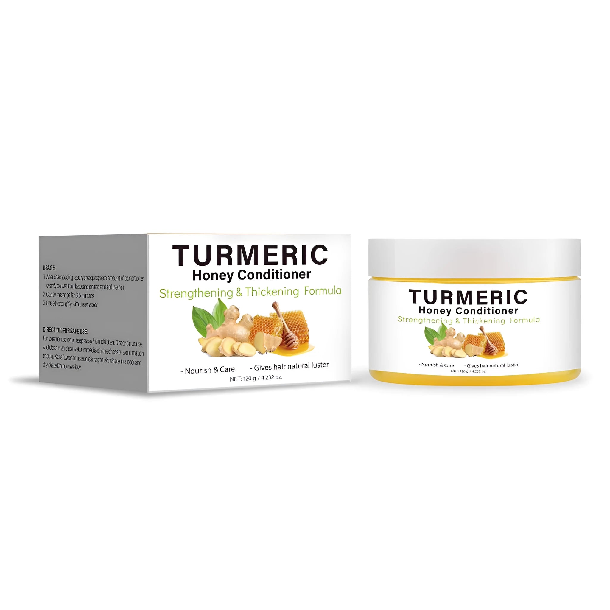 Turmeric honey hair conditioner 120g tub for dry damaged hair treatment