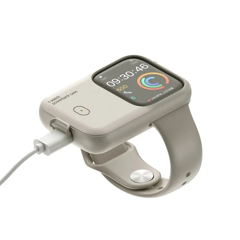 Apple Watch portable wireless charging case power bank with silicone protective case
