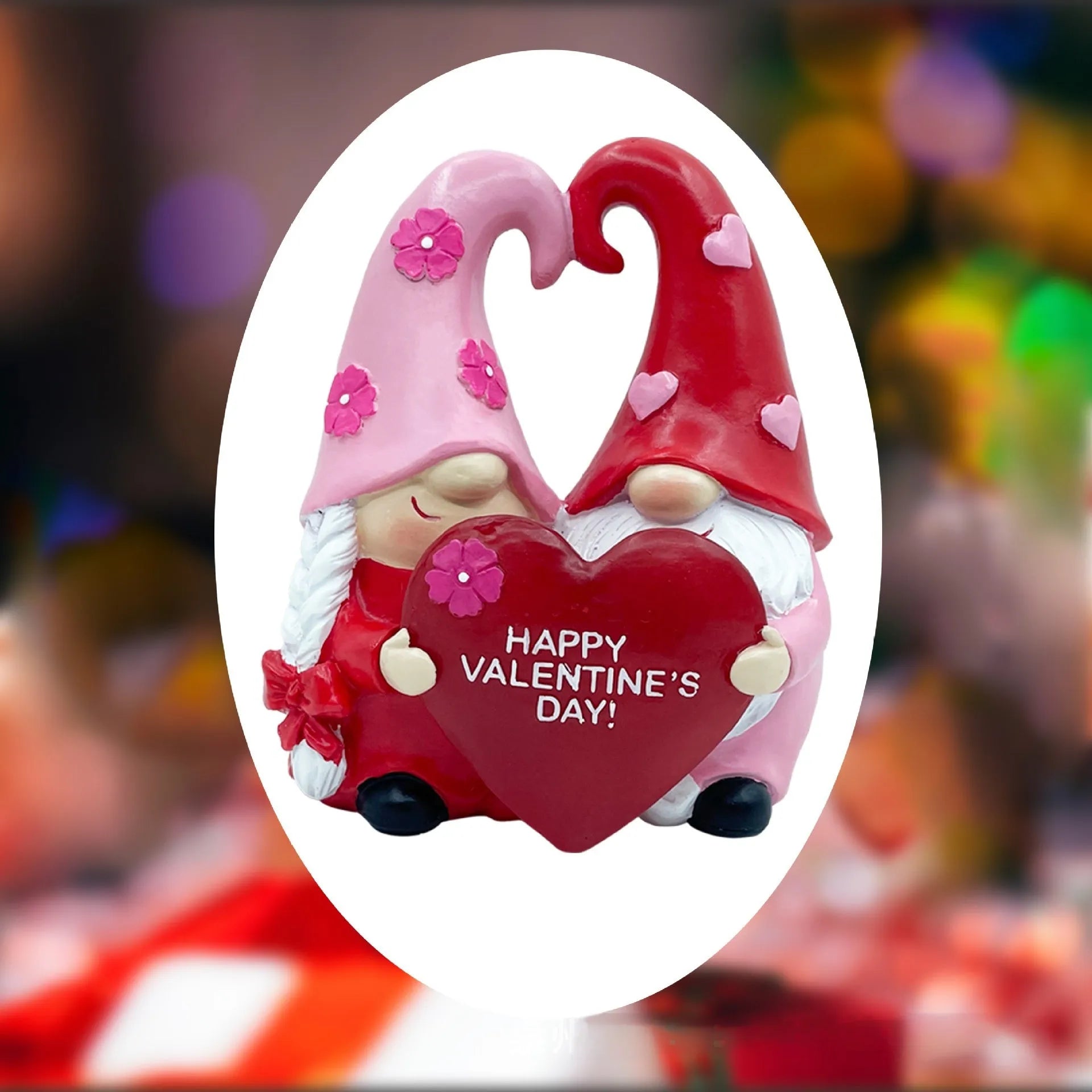 Luminous love dwarf resin lamp ornament glowing in dark with modern simplicity style