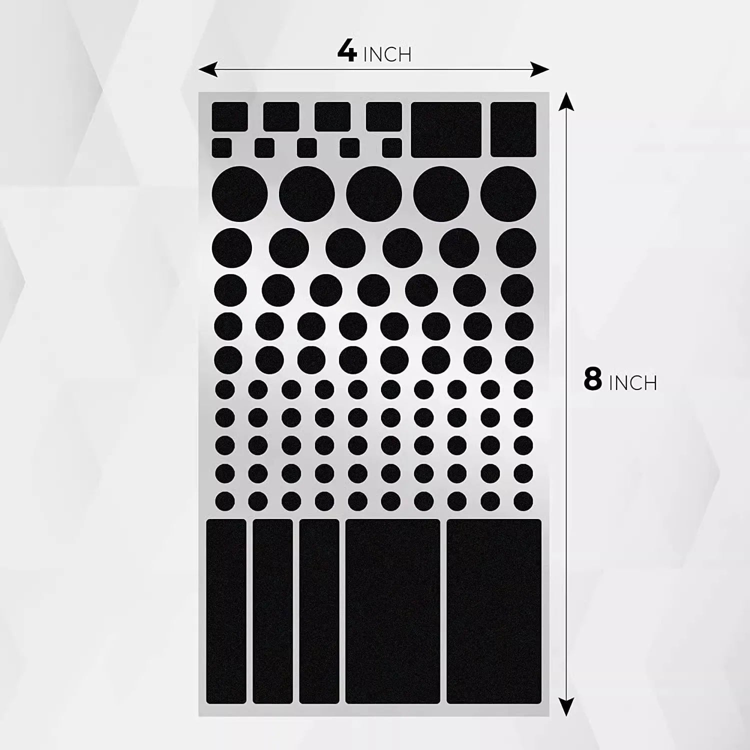 Black adhesive light shading sticker for covering air conditioner LED indicator light.