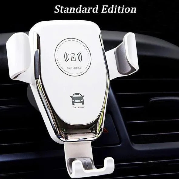 Car wireless charger with automatic clamping for iPhone on windshield mount