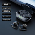 X M48PRO Bluetooth headset with digital display, Type-C port, in-ear sport style, black colour option