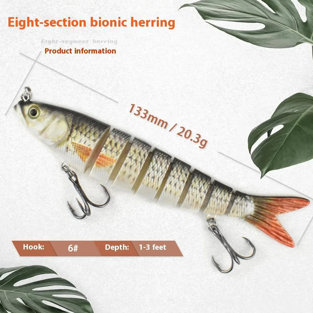 133 mm bionic hard bait fishing lure in multiple colour options with carry box