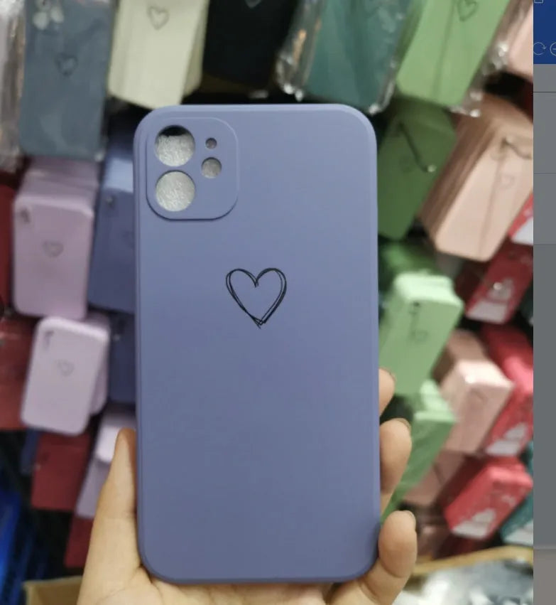 Silicone iPhone case in various colours showing back cover design for multiple models
