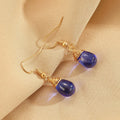 Retro droplet lantern earrings in teardrop shape, alloy with electroplated finish, colour option ZZ013
