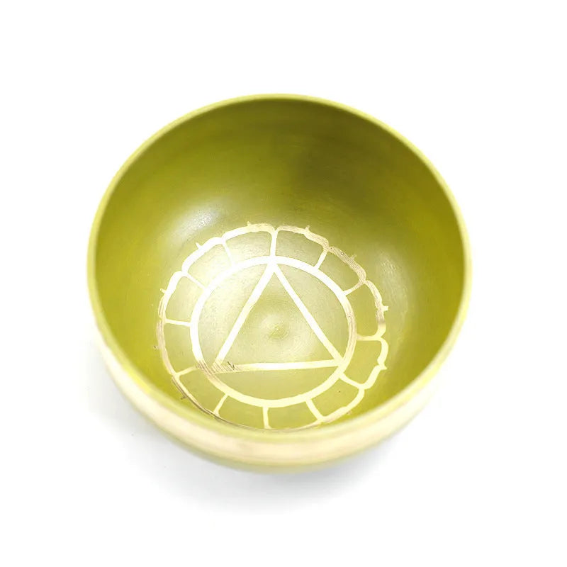 Handmade colourful Himalayan singing bowl for yoga meditation and sound therapy