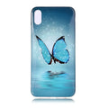 Luminous glow in the dark phone case with cartoon butterfly design for iPhone